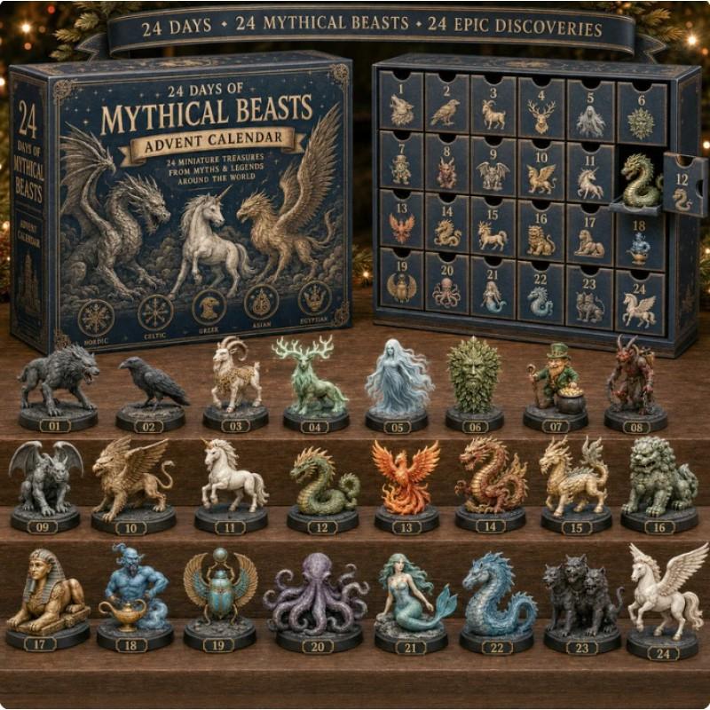 2026 Magic Animal Advent Calendar Acrylic Blind Box Collectible Ornament Christmas Gift