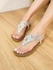 New Summer Flat Pinfoot Rhinestone Comfortable Beach Sandals Women