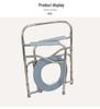 Foldable Electroplated Commode Chair for Pregnant Women & Elderly - Convertible Squat-to-Sit Toilet.