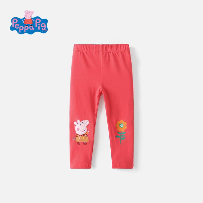 

Peppa Pig Girls Autumn Pink Cartoon Lace Trousers - Kids Casual Pants Size 90cm