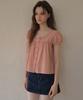 Aueonoseuteljia Fina Check Shirring Blouse_Apple Red(O26Bl01)