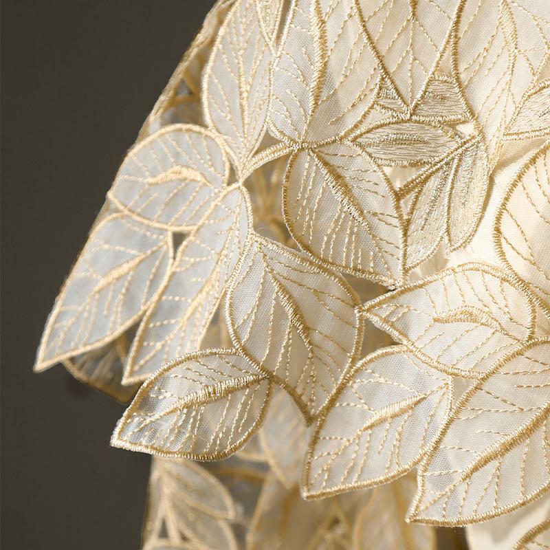 50x135см Имитация Листа Вышивка Ажурная Сетка Ткань для DIY Шитья Свадебное Платье Юбка Брюки Дизайнерская Ткань Одежда 50x135cm