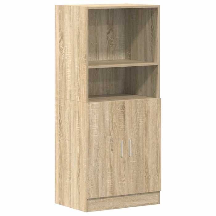 VidaXL Kitchen Cabinet Sonoma Oak 57x41.5x131.5cm Engineered Wood 860123