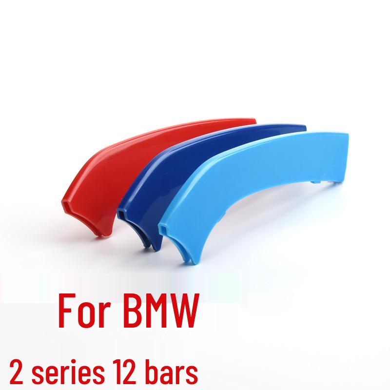 Compatível com Modelos BMW Série 4 13-17 Grelha Central Clipe Tricolor F32/F33/F36, também serve para Série 1 e Série 2.