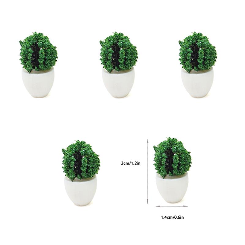 

5 шт. Кукольный домик Миниатюрная имитация сферического горшечного зеленого растения Модель бонсай Кукольный дом Сад Домашний декор Игрушечные аксессуары as the picture