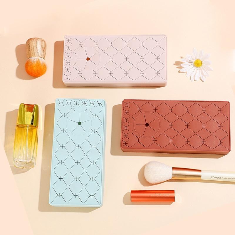 New Style Desktop Organizer Silicone Lipstick Storage Rack Cosmetic Makeup Box Eyebrow Pencil Display Brush Lipstick