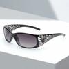 Fashion New Y2K Ladies Pattern Relief Square Small Frame Sunglasses Retro Style Elegant Summer Vacation Beach Glasses