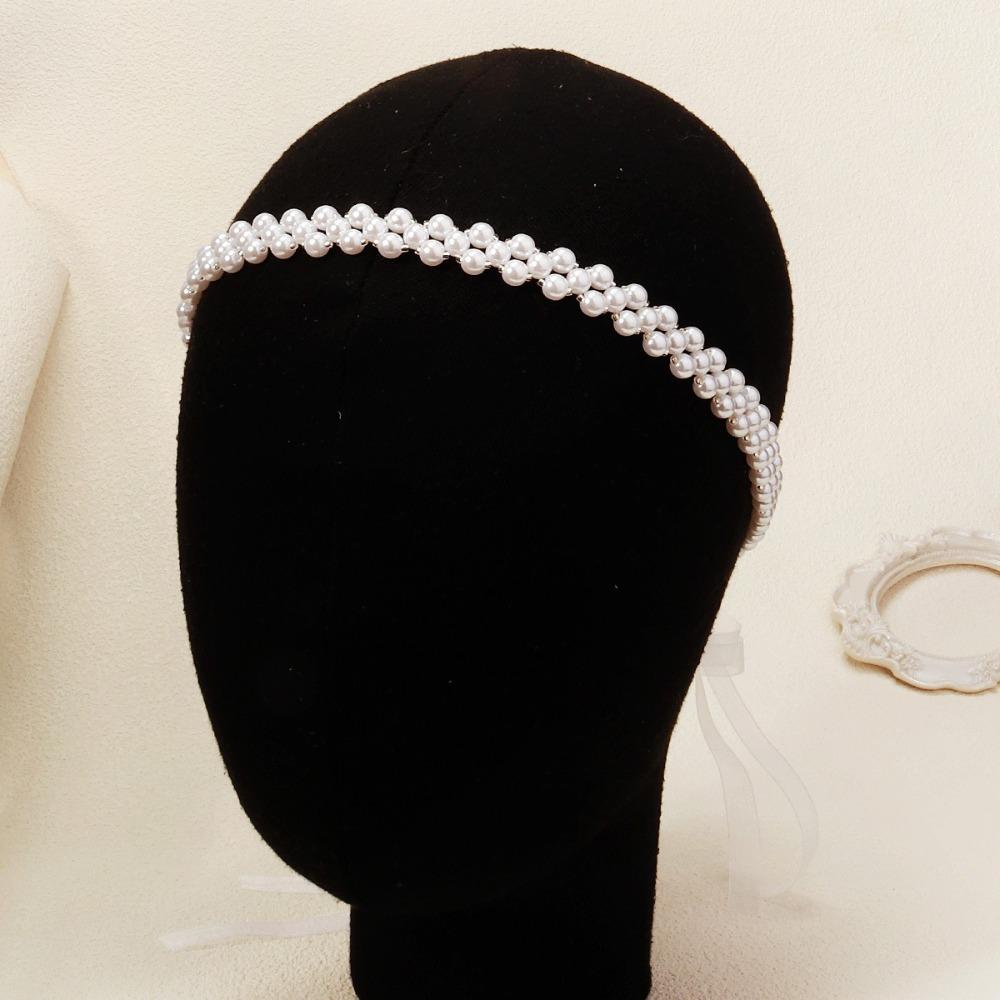 Ceinture fine à la taille en ruban de perles Chaîne de taille strassée Ceinture rétro Performance