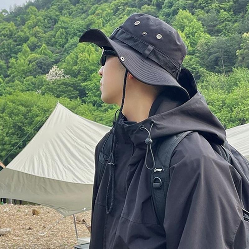 Fisherman Hat Men'S Spring And Summer Thin Travel Sunshade Cowboy Hat Outdoor Sun Protection Fishing And Hiking Hat