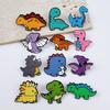 Cute Dinosaur Brooch Set: Triceratops & Brontosaurus Metal Badges for Kids' Clothing or Bag Decoration