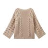 Oversize Knit Pullover Women Casual Lazy Round Neck Kink Solid Sweater Female 2024 Autumn Winter Loose Sleeves Knitwear Lady