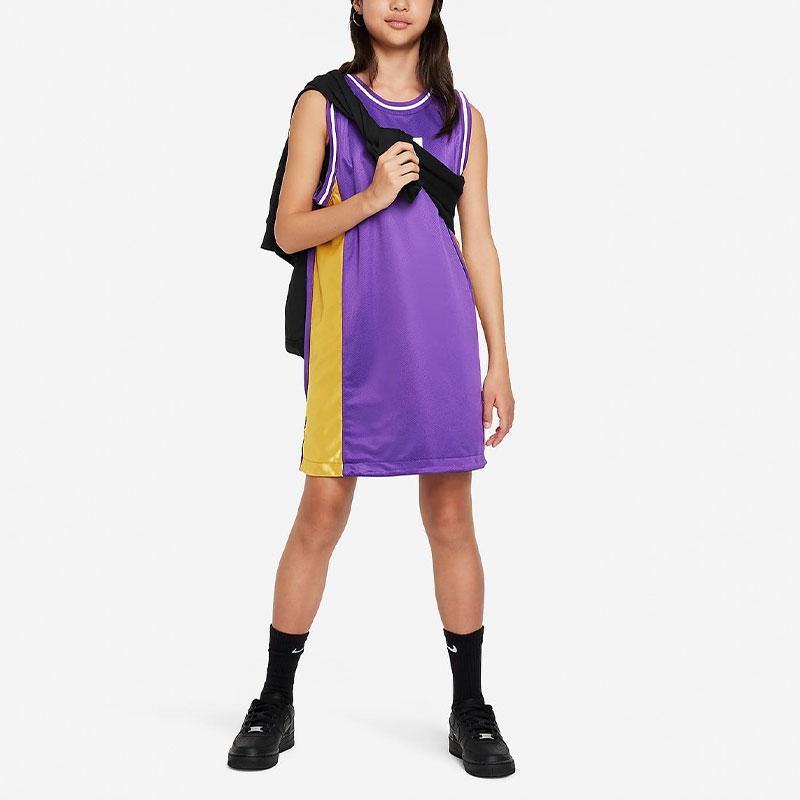 Nike Culture Of Basketball Letter Print Reversible Loose Sleeveless Kids Basketball Jersey Kids Jersey Dreamy-Purple FD5382-599
