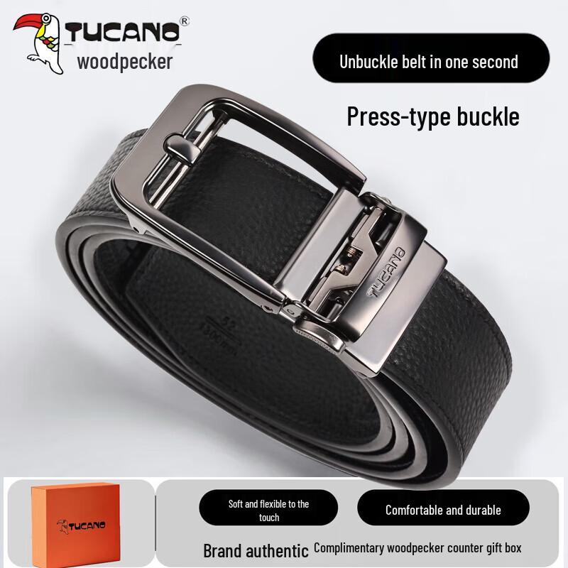 TUCANO Men s Genuine Leather Automatic Buckle Belt