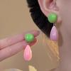 Elegant Forest-Style Water Drop Earrings: Versatile, Stylish Studs for Women