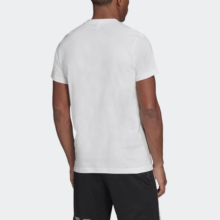 Adidas T Shirts Men's White Crew Neck Moderate Straight Fit GD6598