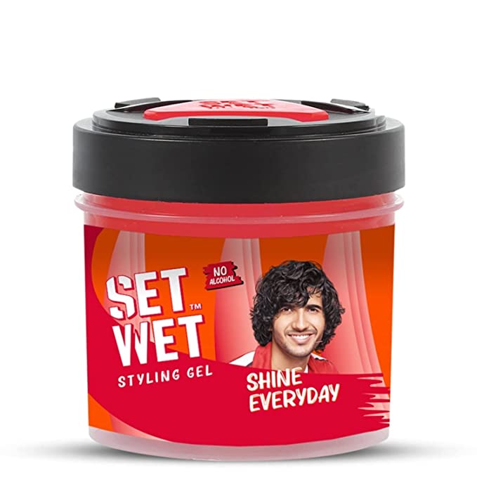 Set Wet Styling Hair Gel for Men - Shine Everyday | Light Hold, High Shine | No Alcohol, No Sulphate