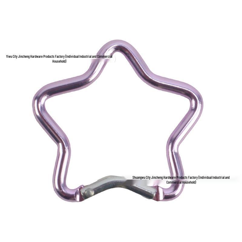 Outdoor Aluminum Alloy Five-Point Star Carabiner for Climbing and Luggage with Quick Release.