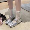 Mary Jane's one-shoulder style women's fashion versatile single shoes Spring Autumn new soft-soled comfortable flats P371