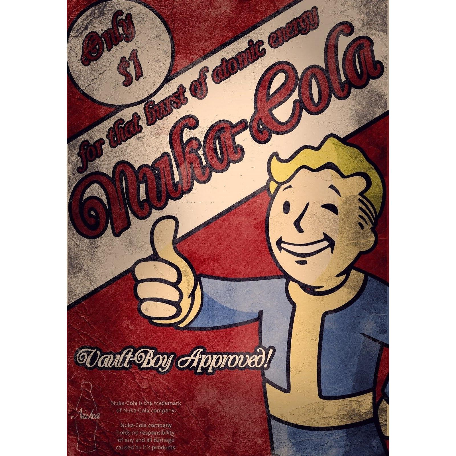 Fallout Vault Boy Nuclear Coke Tapestry 75x100 чёрный
