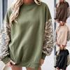 Women S Loose Fit Camouflage Pullover Long Sleeve Sweatshirt