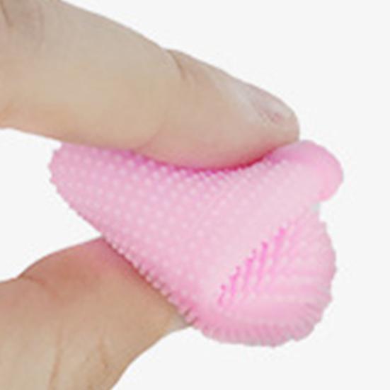 Yousheng Pet Fingertip Toothbrush Soft Bristles Oral Cleaning Abrasion Resistant Silicone Pet Finger Cot Brushes Pet Supplies