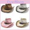 Ethnic Style Straw Hat With Wide Brim For Sun Protection And Breathability In Summer