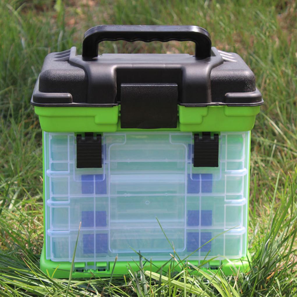 Portable Tool Chest With Locking Clip For Storing Tools And Small Parts Fishing Tackle Box 4 Layers Fishing Box Portable