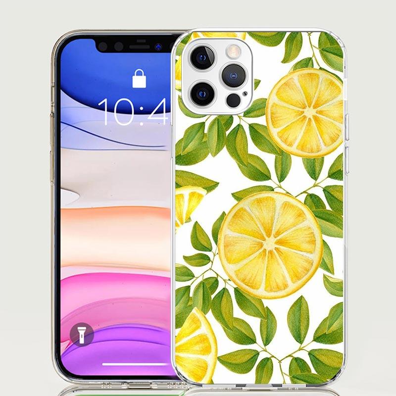 Summer Fruits Lemon Phone Case For iPhone 17 Air 16 15 Plus 11 14 Pro Max 13 Mini 12 7 8 + SE Pattern Art Customized Cover 17 Ai