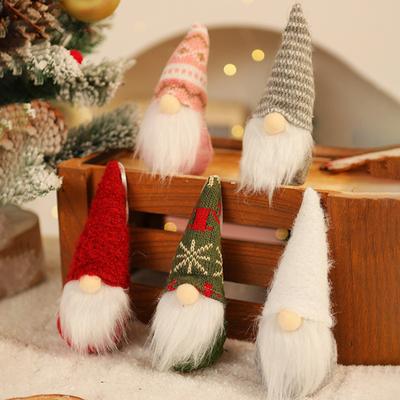 Yousheng Weihnachtsgnom Ornamente Plüsch Gesichtslos Puppe Weihnachtsbaum Hängedekoration für Feiertags-Heimbaumdeko