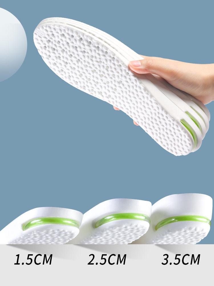 

Elastic Shock Absorbing Height Increasing Sports Shoe Insoles Soft Breathable Orthotic Inserts for Men Women with Air Cushion EU39-40