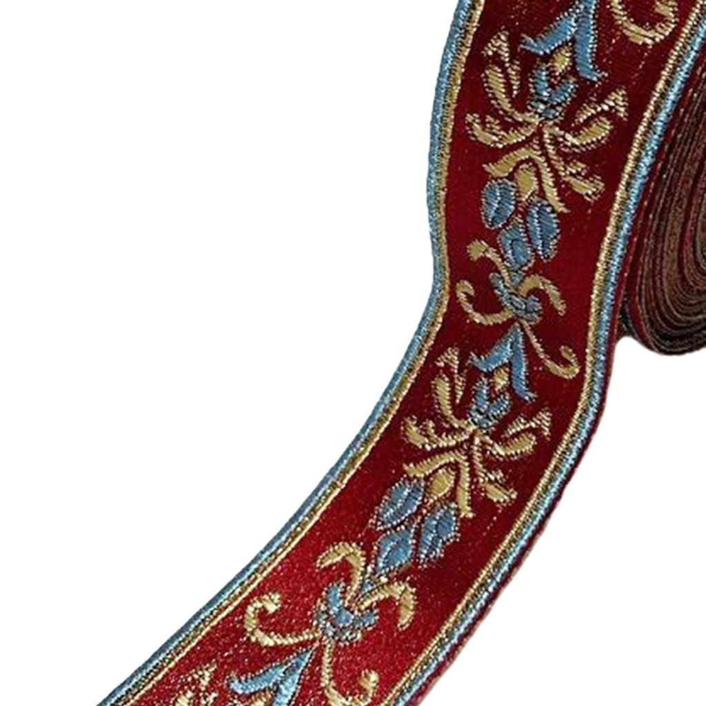 Jacquard Ribbon Clothing Decoration 5M Sewing Ribbon Fabric Embellishment for Pillowcases Clothes Headband Placemats Clothing