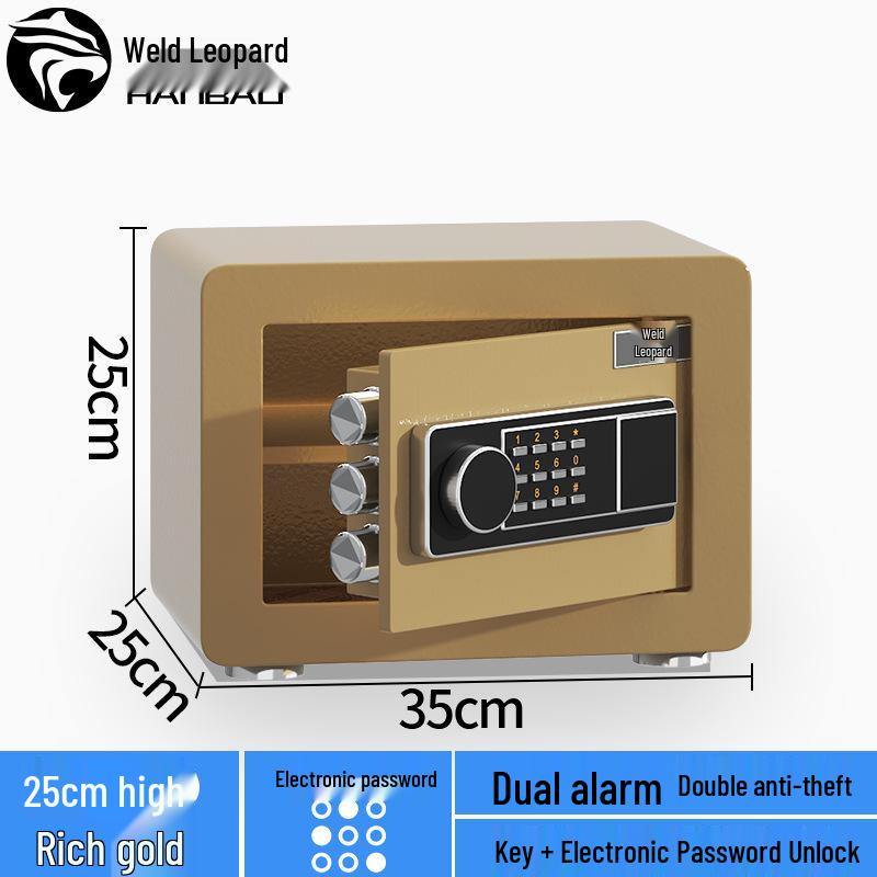 Secure Home and Office Safe: Small Fingerprint Password Box for Money and Valuables, Anti-theft Storage