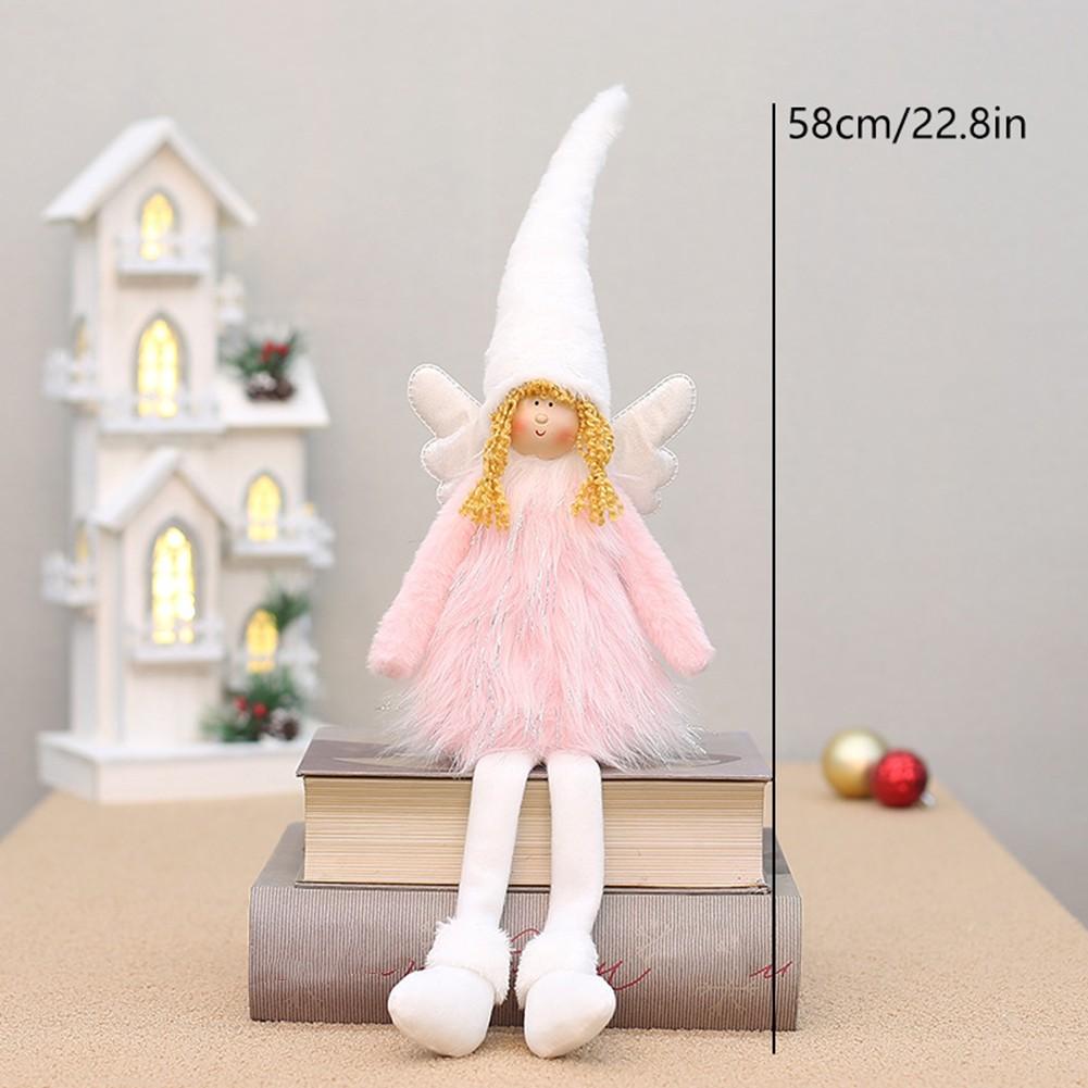 Charming Design Features Christmas Angel Doll Stretchable Doll Winged Decoration