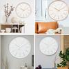 Battery Powered 12 Inch Round Silent Wall Clock with Quartz Movement for Living Room Bedroom Office Easy To Read Numerals