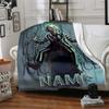 Warner (17) Customize Text Blanket Cozy Personalized Blanket Soft Warm Cozy Versatile for Living Room Office Couch Seaside Ideal for All Seasons