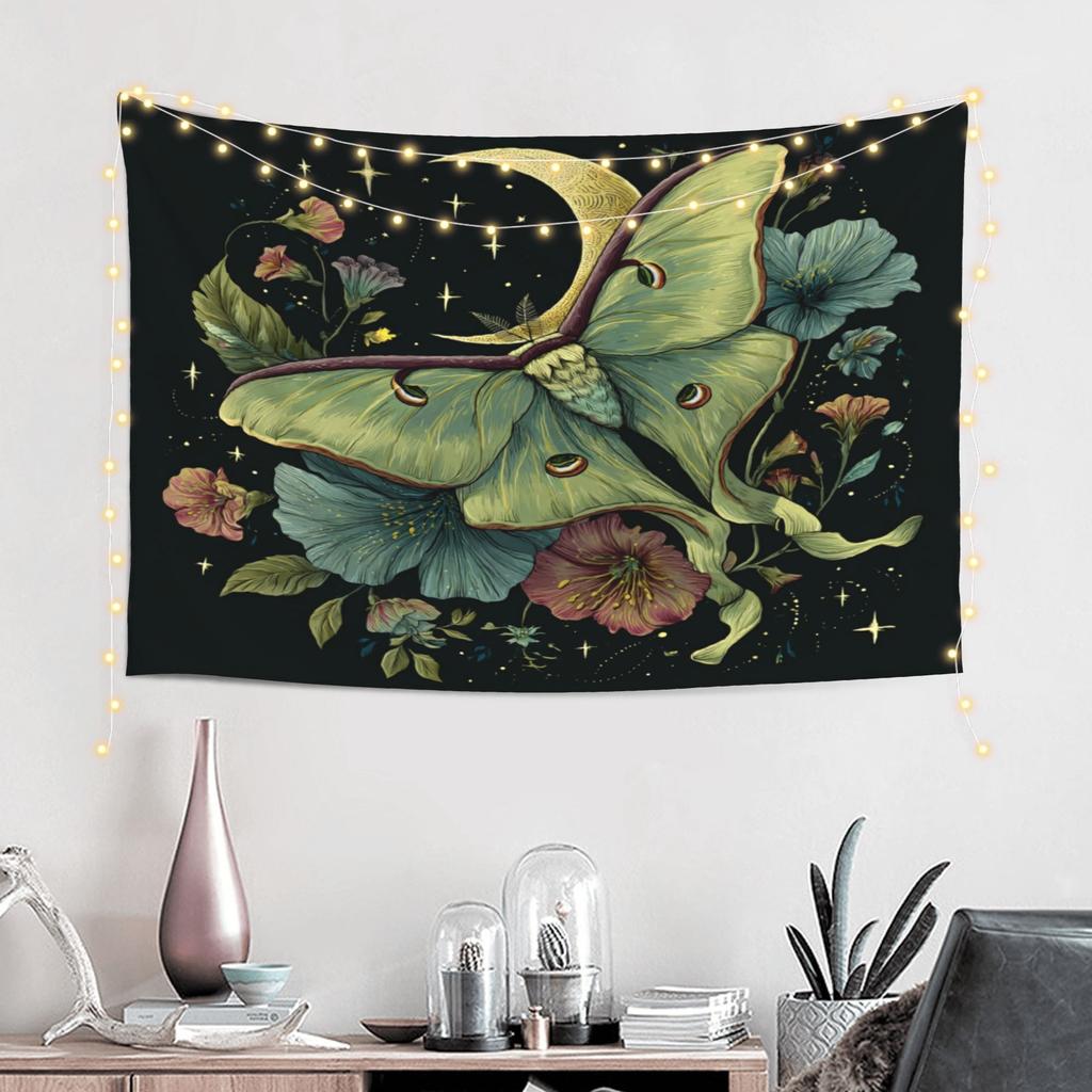 Bohemian Butterfly Moon Aesthetic Home Decor Tapestry Beach Towel Yoga Mat Blanket Table Cloth Tapestry Wall Hanging Tapestry