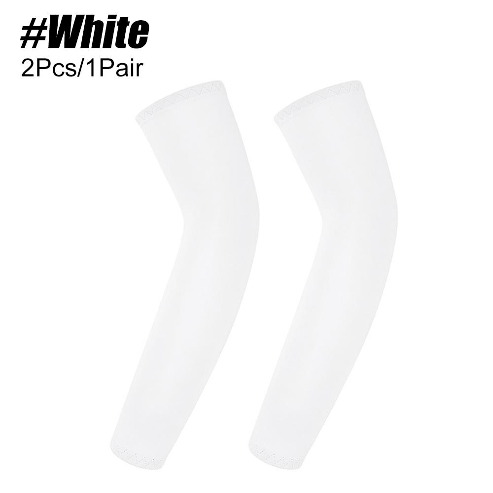 1Pair  Kids UV Sun Protection Arm Sleeves Breathable Elastic Compression Cooling Ice Sleeves for Outdoor Sports Activities S