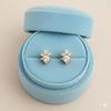 Minimal Twin Spark Earrings - 925 Sterling Silver Yellow Plated