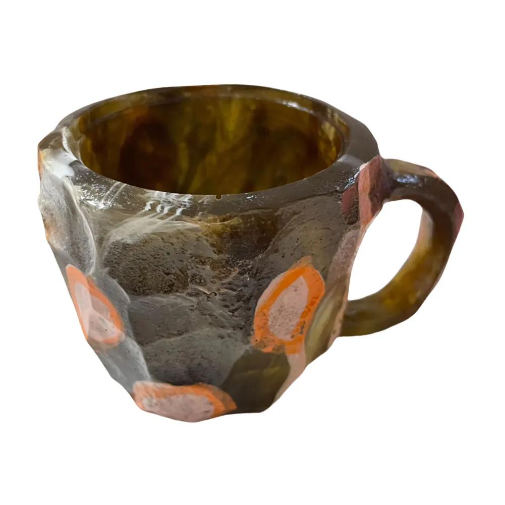 Imitation Mineral Crystal Coffee Mugs Elegant Imitation Mineral Cup Multi-use Imitation Mineral Crystal Mug for Milk Coffee Tea