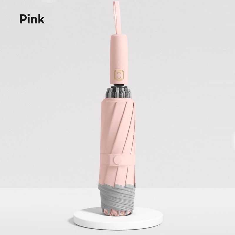 

Автоматический реверсивный зонт для женщин и мужчин, большой складной дождевой зонт, ветрозащитный, прочный, 10K, обратный зонт для гольфа розовый