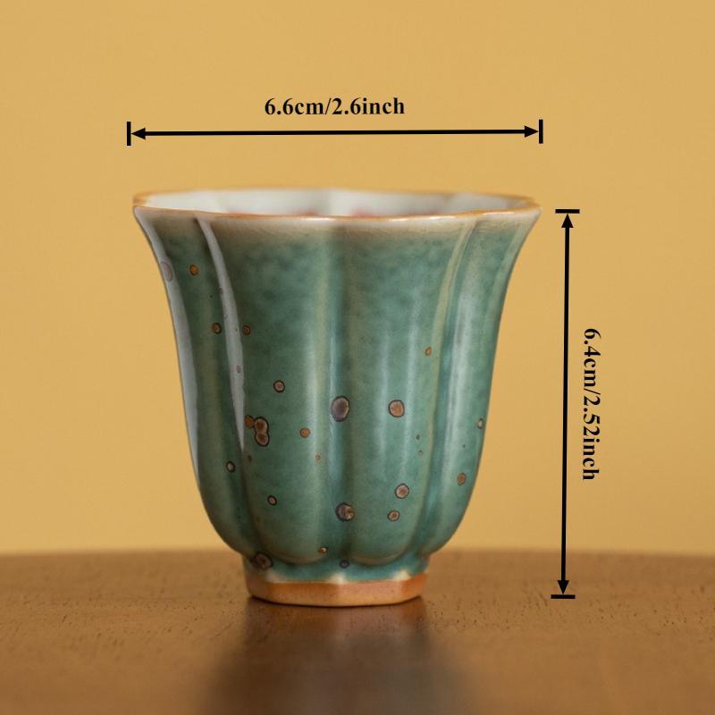 

Печь Цзюнь Сосново-зеленые Мастер-чашки Керамическая чайная чашка Китайские наборы для чаепития Кунг-фу Бытовые ретро чайные чашки Аксессуары для чайной церемонии зелёный