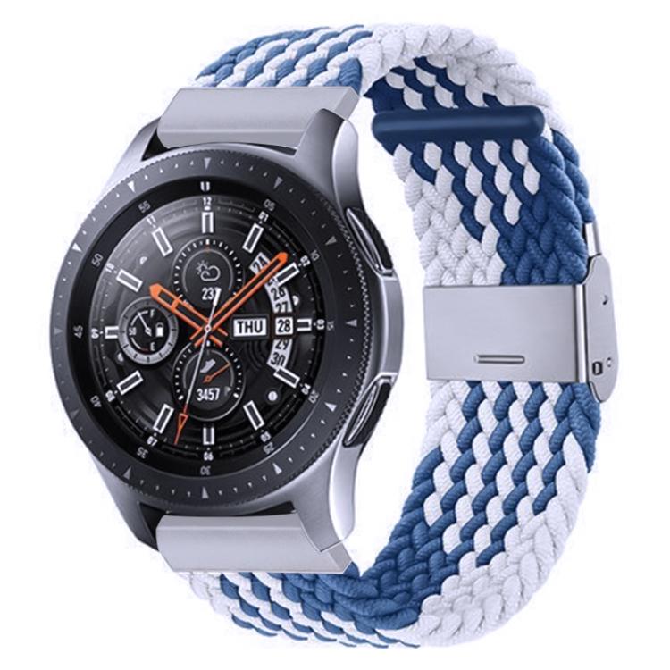 

For Samsung Galaxy Watch 4 / Watch 5 20mm Nylon Braided Metal Buckle Watch Band 20mm белый