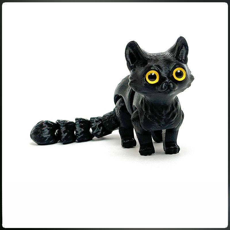 3D Printed Cats Movable Joint Fidget Toys Stress Relief Decompression Desktop Ornament Kid Figure