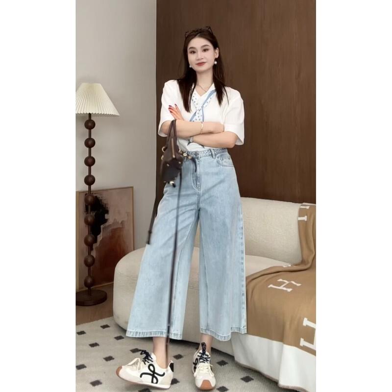 PRASE College Style Polka Dot Tie T-Shirt M