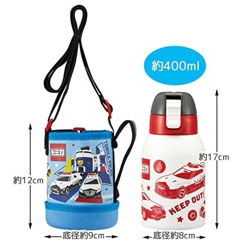 Skater Tomica Water Bottle, 400ml, for Children, with Cover, KSTCH4-A