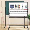 Mobile Double-Sided Magnetic Blackboard & Whiteboard for Home or Office