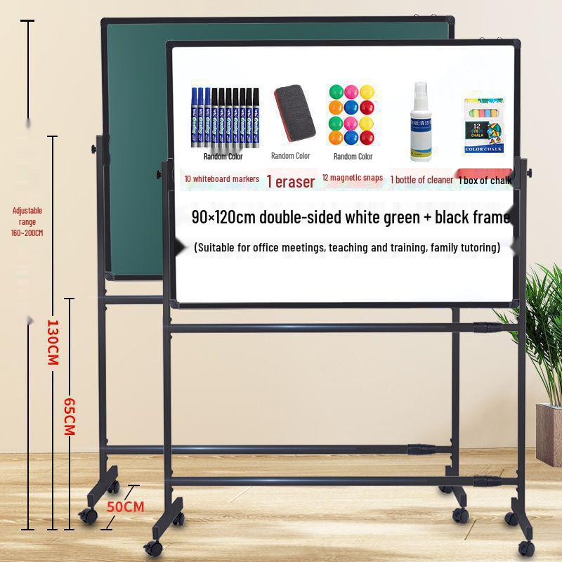 Mobile Double-Sided Magnetic Blackboard & Whiteboard for Home or Office