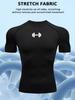 Tights T-shirt Men's Fitness Short Sleeves, High Elastic Training Clothes, Elastic Quick-drying Breathable Undershirt