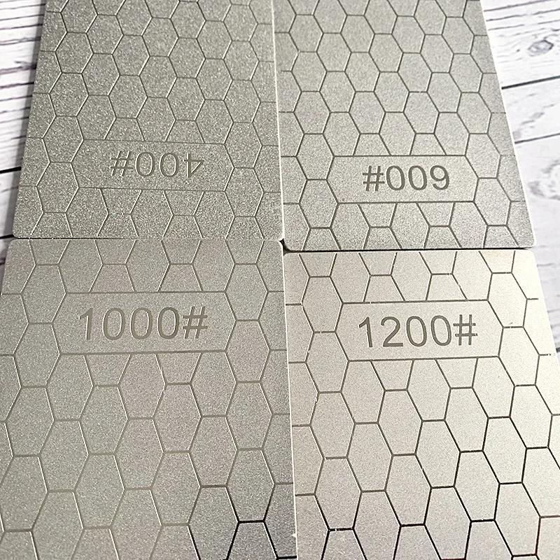 Diamond Knives Sharpening Stone 400# 1000# 600# Grindstone Knife Sharpener Ultra-thin Honeycomb Surface Whetstone Set