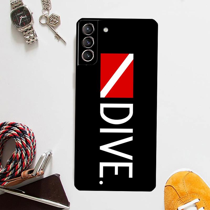 Scuba Diver Diving Case For Samsung Galaxy S25 Ultra S20 S21 S22 S23 Plus S9 S10 S25 FE S24 Ultra Cover Coque